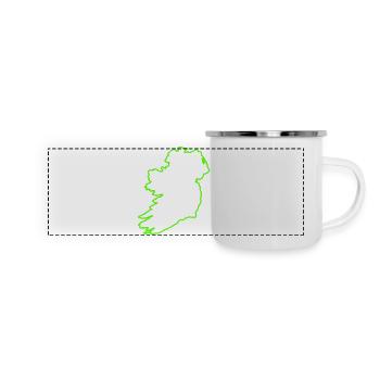 Umriss Irland - Panorama Emaille-Tasse - Weiß - Vorne