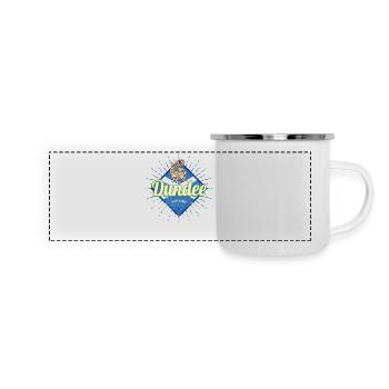 Dundee UK City Scotland Retro Flag Vintage - Panoramic Camper Mug - white - Front