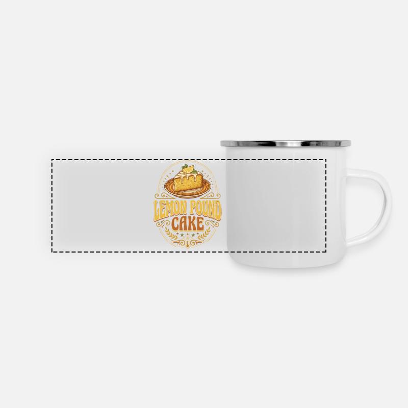 Lemon Pound Cake Logo - Mug panoramique émaillé - blanc