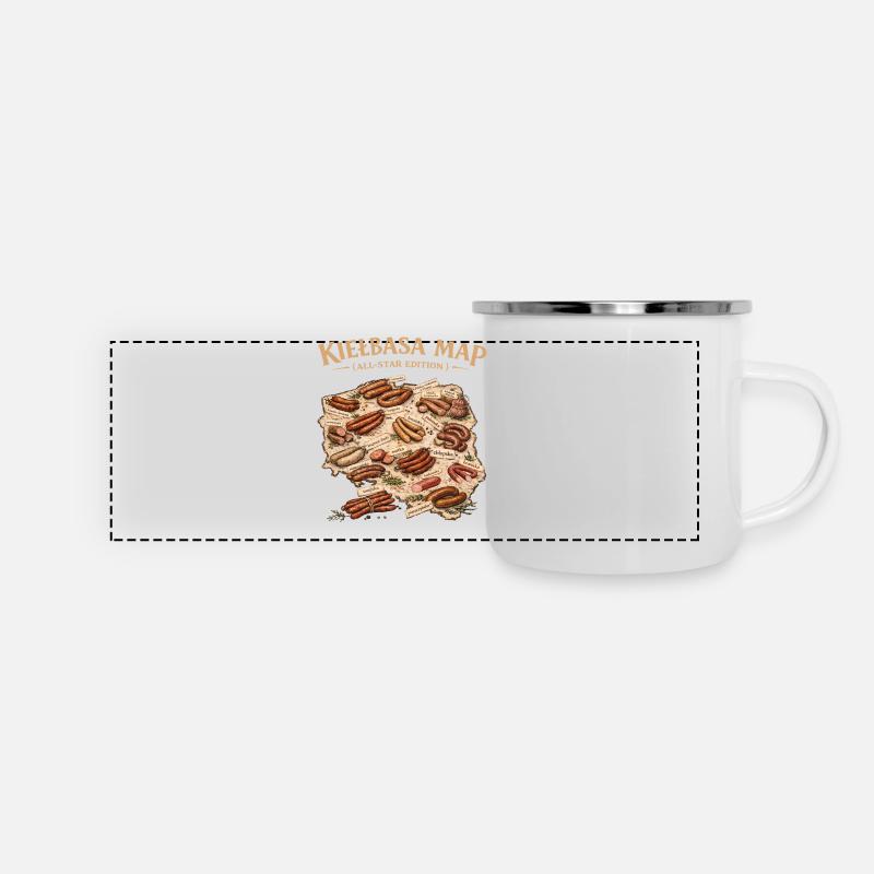 Kielbasa Map All Star Edition - Panoramic Camper Mug - white