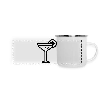 cocktail - Mug panoramique émaillé - blanc - Devant