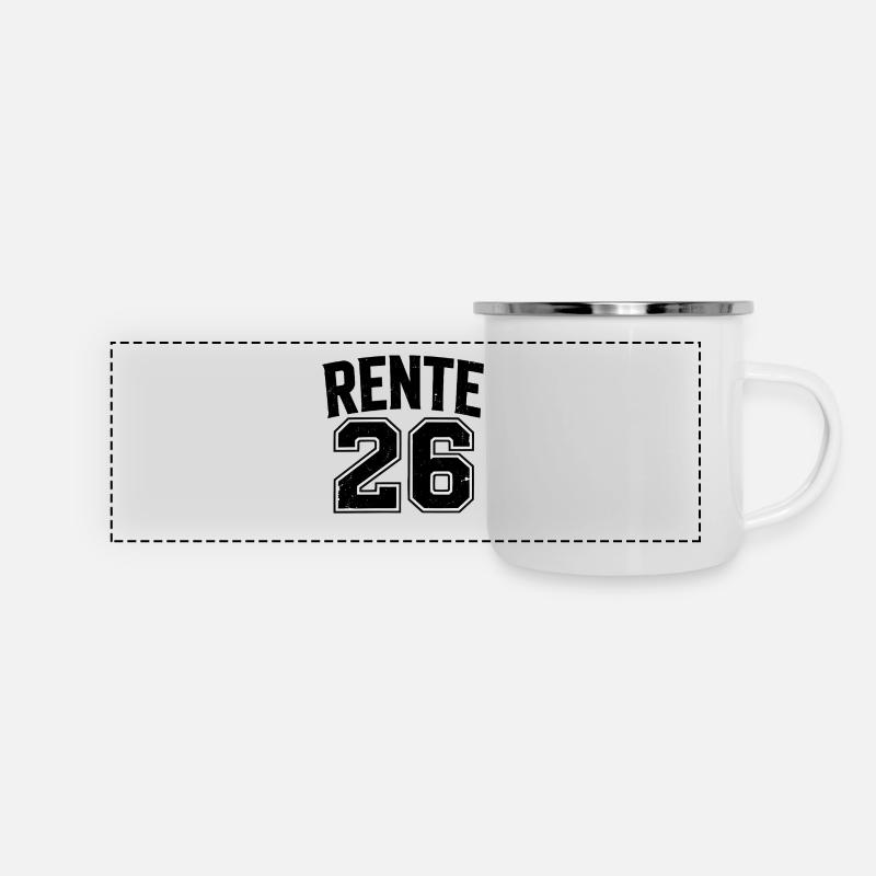 Pension 26 Vintage Numbers Print - Panoramic Camper Mug - white