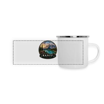 Banff National Park Vacation Camping Hiking Nature - Panoramic Camper Mug - white - Front