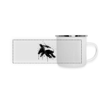 Honey Badger Splatter - Panoramic Camper Mug - white - Front