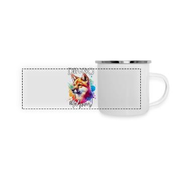 Australian Wild Dog Mom - Panoramic Camper Mug - white - Front