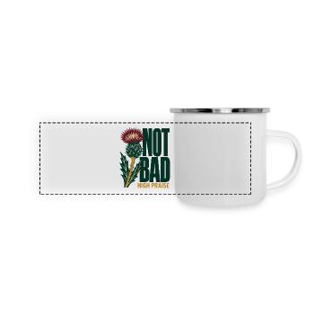 Scottish Dry Humor Not Bad High Praise Thistle - Panoramic Camper Mug - white - Front