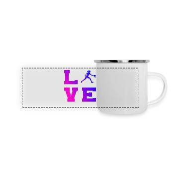 Pickleball athlete Idee für Pickleball Athlet Fans - Panorama Emaille-Tasse - Weiß - Vorne