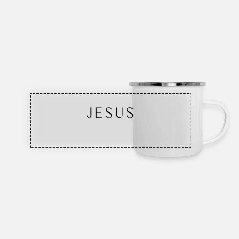 JESUS - black - Panoramic Camper Mug - white