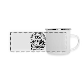 1957 September Original 67 Year Old Birthday Gift - Panoramic Camper Mug - white - Front