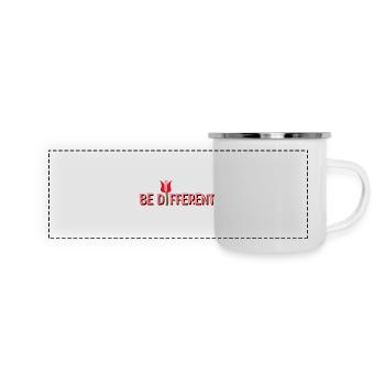 Be Different Tulips & Positive Affirmations - Panoramic Camper Mug - white - Front