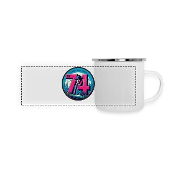 Gentleman born 1974 - Panoramic Camper Mug - white - Front