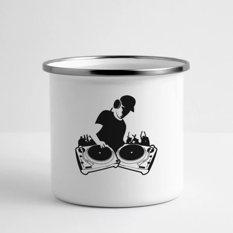 DJ turntables Panoramic Camper Mug
