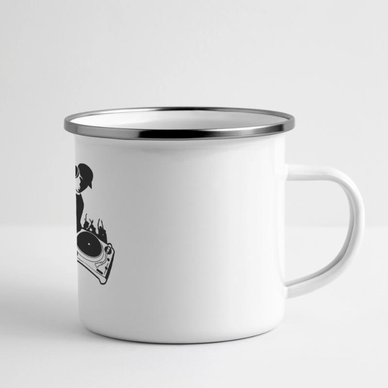 DJ turntables Panoramic Camper Mug