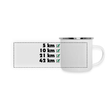 Marathon checklist - Panoramic Camper Mug - white - Front