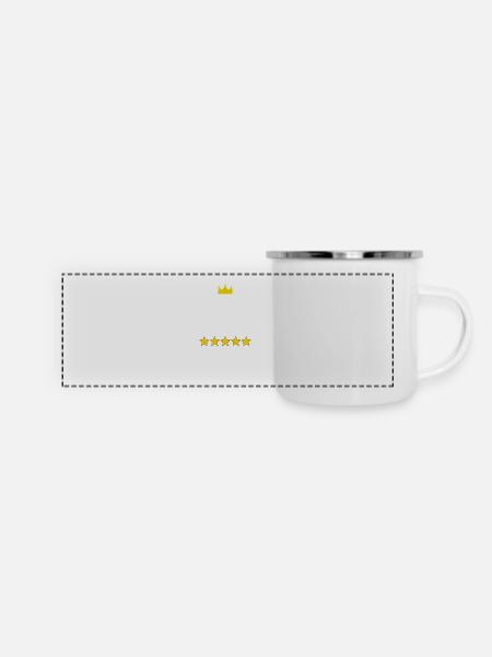 VIP Lounge Design Geschenk - Panorama Emaille-Tasse - Weiß
