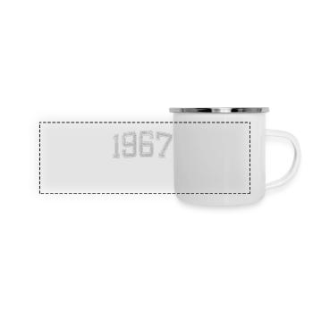 1967 Jahrgang - Panorama Emaille-Tasse - Weiß - Vorne