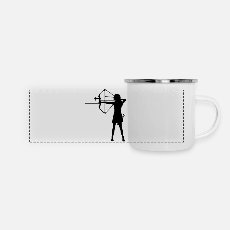 single lady compound - Panoramic Camper Mug - white