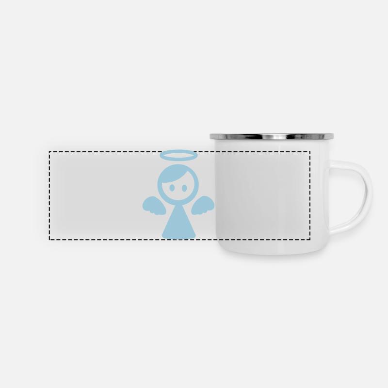 little angel - Panoramic Camper Mug - white