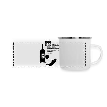 Geburtstag Jahrgang 1999 - Panorama Emaille-Tasse - Weiß - Vorne