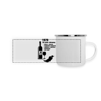 Geburtstag Jahrgang 1979 - Panorama Emaille-Tasse - Weiß - Vorne