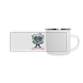 Mère Terre / Ne pas fracasser avec moi - Mug panoramique émaillé - blanc - Devant