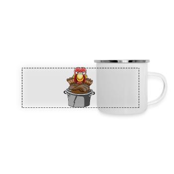 Turkey turkey poultry - Panoramic Camper Mug - white - Front