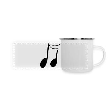 Note - Panorama Emaille-Tasse - Weiß - Vorne