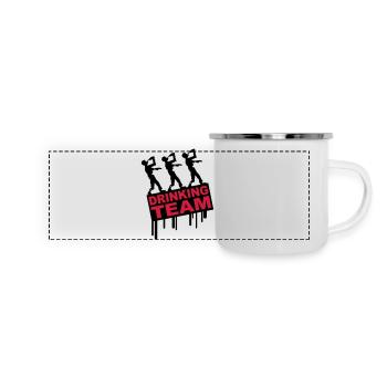 Drunken Party Zombies Drinking Team - Panoramic Camper Mug - white - Front