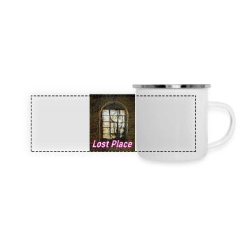 Visite de Lost Place - Mug panoramique émaillé - blanc - Devant