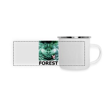 Forêt Kaléidoscope FORÊT - Mug panoramique émaillé - blanc - Devant