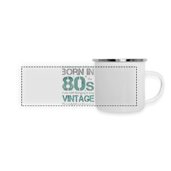 Les années quatre-vingt 80 80 - Mug panoramique émaillé - blanc - Devant