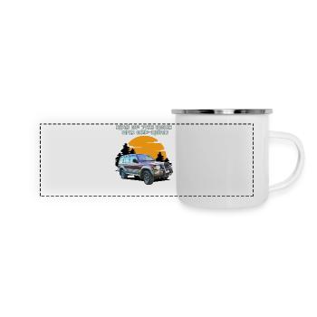 Road and Off-Road Sunset SUV - Panoramic Camper Mug - white - Front