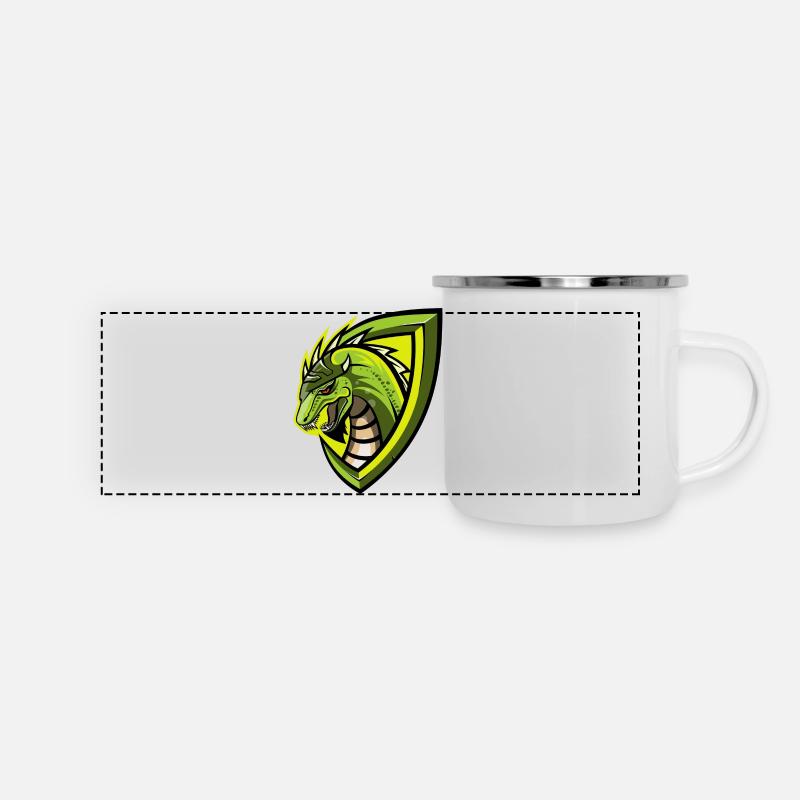Dragon Logo - Panoramic Camper Mug - white