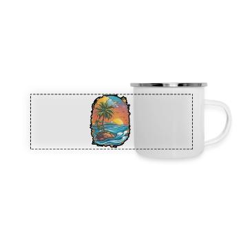 vinyl record - Panoramic Camper Mug - white - Front