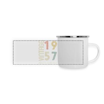 Cadeau d’anniversaire 67 ans - 1957 - Mug panoramique émaillé - blanc - Devant