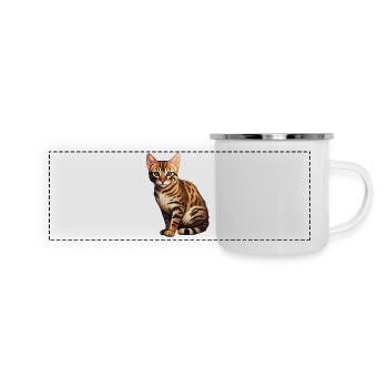 Bengal Cat - Panoramic Camper Mug - white - Front