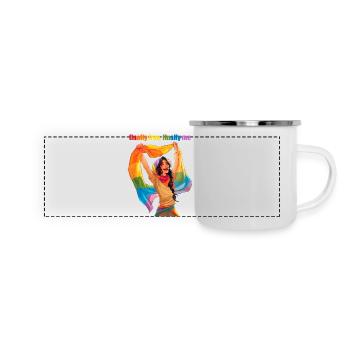 Femme de la fierté - Mug panoramique émaillé - blanc - Devant