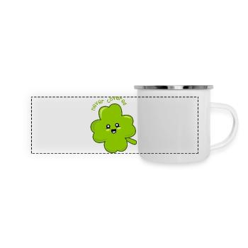 Lucky the Four-leaf Clover! - Panoramic Camper Mug - white - Front