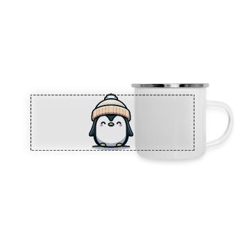 cute penguin - Panoramic Camper Mug - white - Front