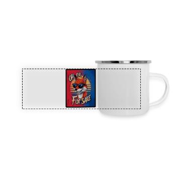 Oh For Fox Sake - Mug panoramique émaillé - blanc - Devant