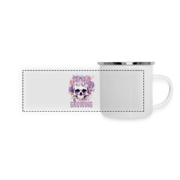 Flower skull 1984 - Panoramic Camper Mug - white - Front