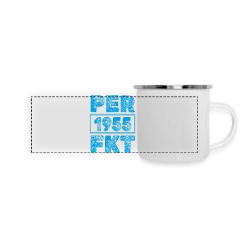 Perfectionné en 1955 - Mug panoramique émaillé - blanc - Devant