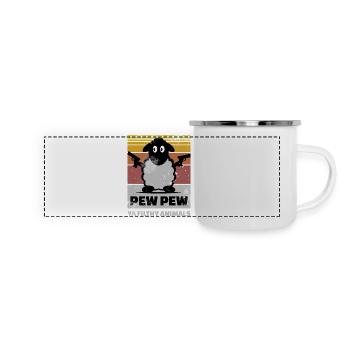 Sheep Pep Pew Ya Filthy Animals - Panoramic Camper Mug - white - Front