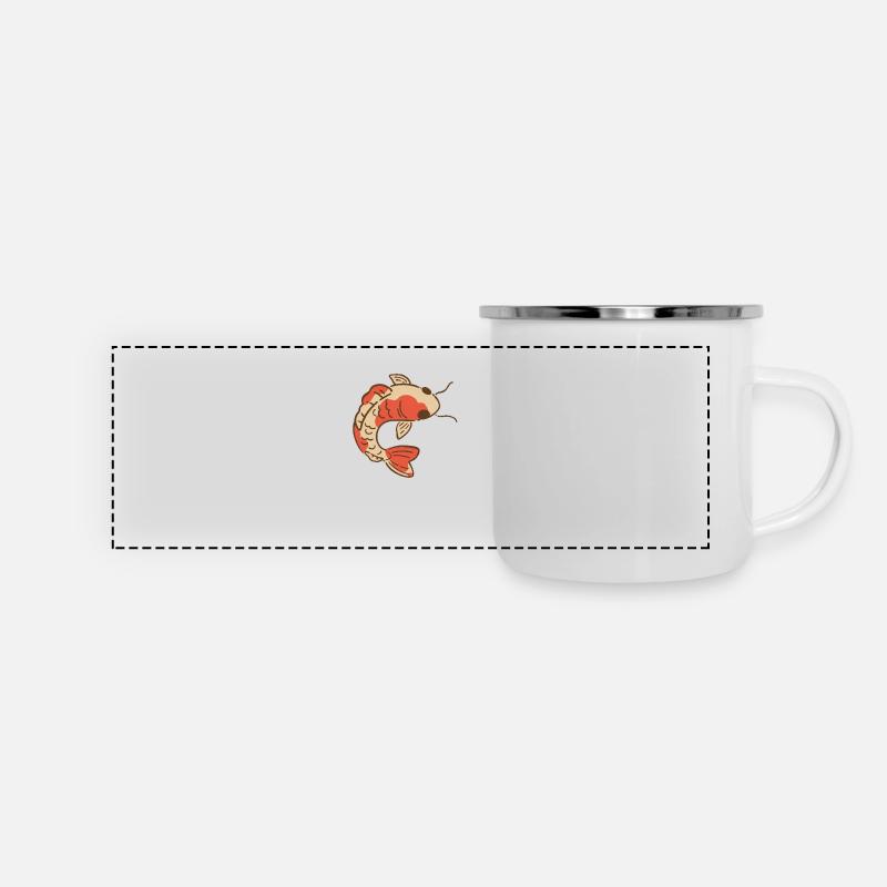 Elegant Koi Carp - Panoramic Camper Mug - white