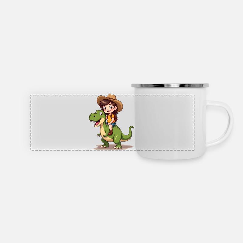 Dino Adventure - Panoramic Camper Mug - white