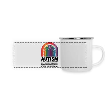 Embracing Neurodiversity - Autism Spectrum - Panoramic Camper Mug - white - Front