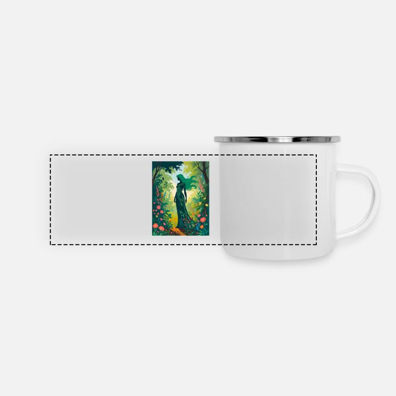 Mère Nature dans la forêt enchantée - Mug panoramique émaillé - blanc