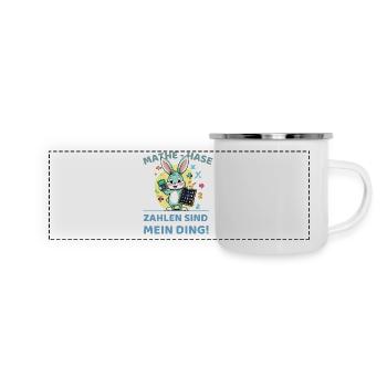 Math bunny with calculation task - Panoramic Camper Mug - white - Front