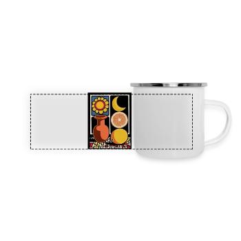 Sunflower Citrus Moon - Panoramic Camper Mug - white - Front