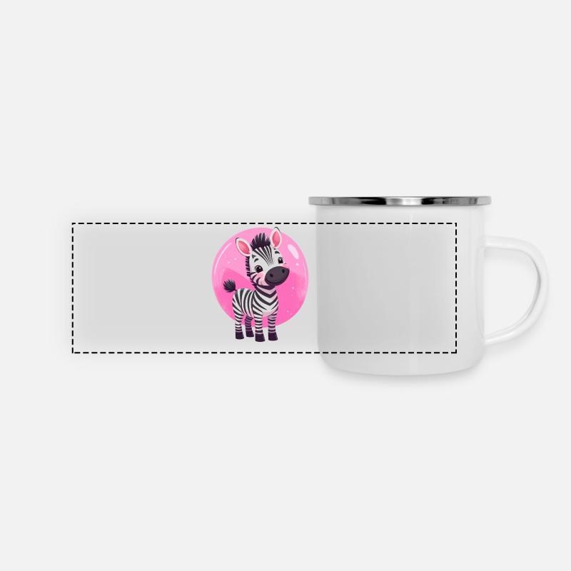 Zebra - Panoramic Camper Mug - white